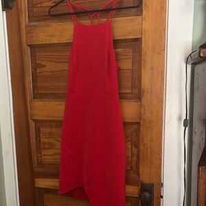 Express Red Asymmetrical Dress